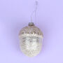 G Decor Glass Large Glamorous Glittery Giant Acorn, thumbnail 2 of 4