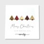 Personalised Christmas Card For Wife Leather Trees, thumbnail 1 of 2