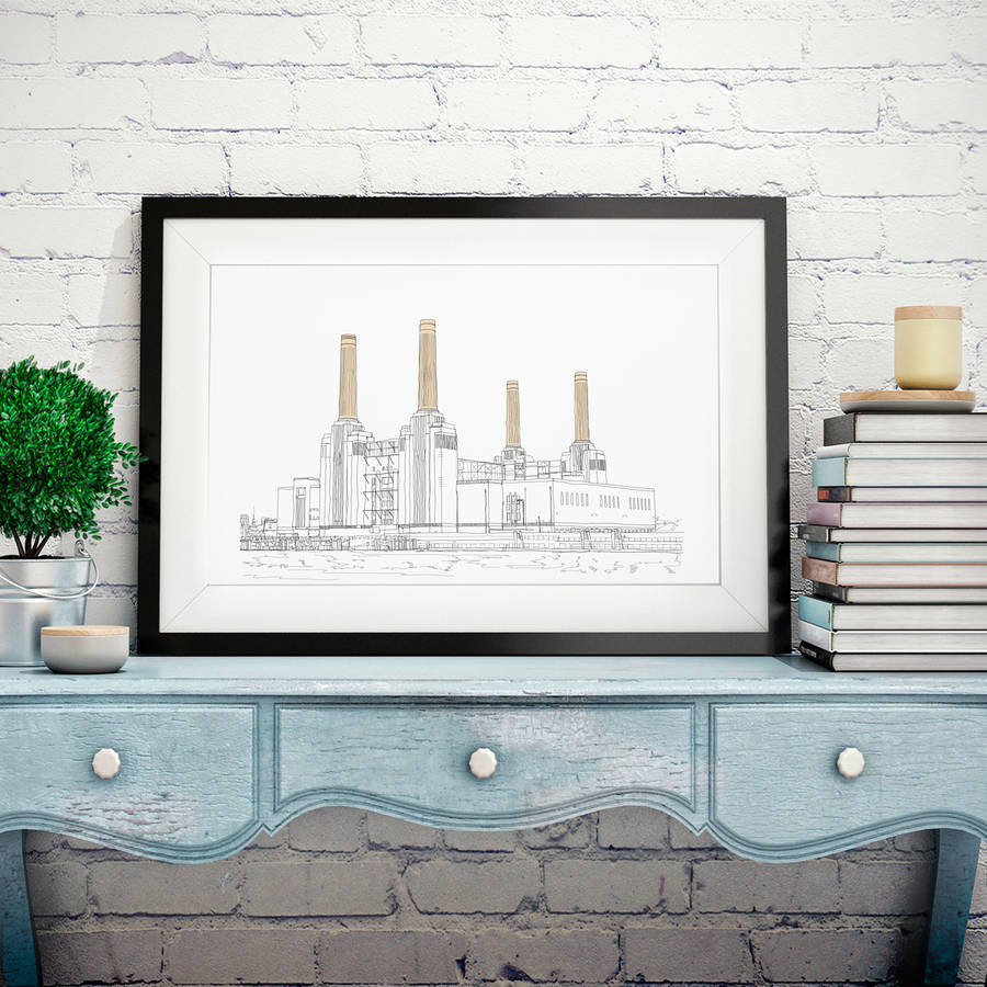Print Of Battersea Power Station   River View, 1 of 5