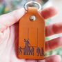 Rugby Fan's Leather Key Ring, thumbnail 1 of 12