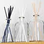Large Clear Glass Diffuser Bottle And Reeds, thumbnail 3 of 9