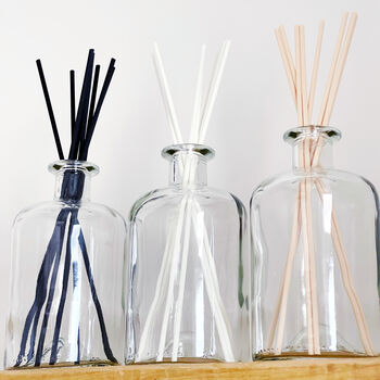Large Clear Glass Diffuser Bottle And Reeds, 3 of 9
