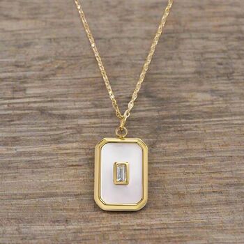Gold Pearlescent Pendant Necklace And Card, 3 of 7