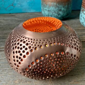 Copper Oval Marrakech Style Lantern Lt206, 4 of 7