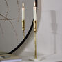 Gold Candlestick With Round Marble Base, thumbnail 1 of 4