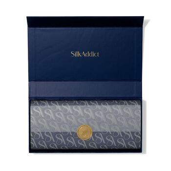 Silk Addict 100% Mulberry Silk Weighted Sleep Mask Navy, 4 of 8