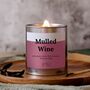 Mulled Wine Wood Wick Candle For Autumn, thumbnail 1 of 7