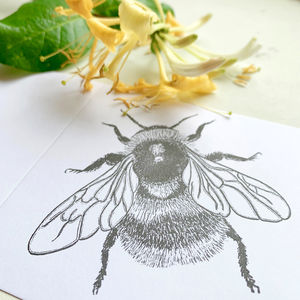Bumble Bee Fluffy Rubber Stamp