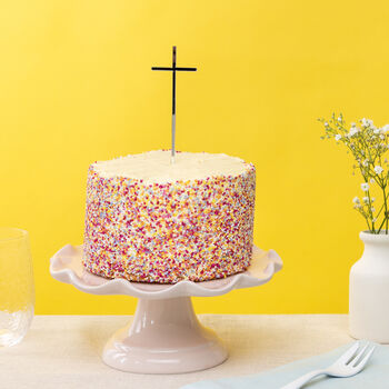 Christening Or Baptism Cross Celebration Cake Topper, 2 of 2