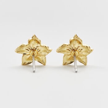 Gold Jasmine And Pearl Stud Earrings, 3 of 7
