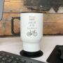 Personalised Grab Life By The Handlebars Travel Mug, thumbnail 1 of 2