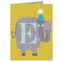 Mini E For Elephant Card, thumbnail 2 of 5
