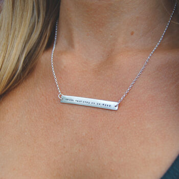 Personalised Silver Bar Necklace, 6 of 9