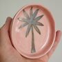 Handmade Pink And Gold Ceramic Palm Tree Ring Dish, thumbnail 5 of 8