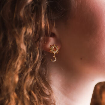 Athena Sun And Moon Drop Earrings, 2 of 8