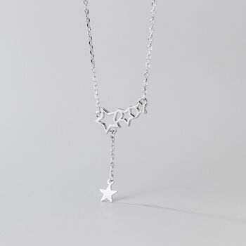 40th Birthday Four Star Sterling Necklace, 3 of 5