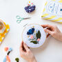 Midnight Floral Cross Stitch Kit, thumbnail 1 of 4