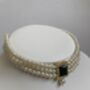 Green 18 K Gold Plated Pearl Indian Choker Set, thumbnail 2 of 6