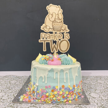 Personalised Pooh Bear Cake Topper For Birthdays, 3 of 5