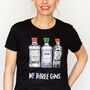 'We Three Gins' Christmas T Shirt, thumbnail 1 of 6