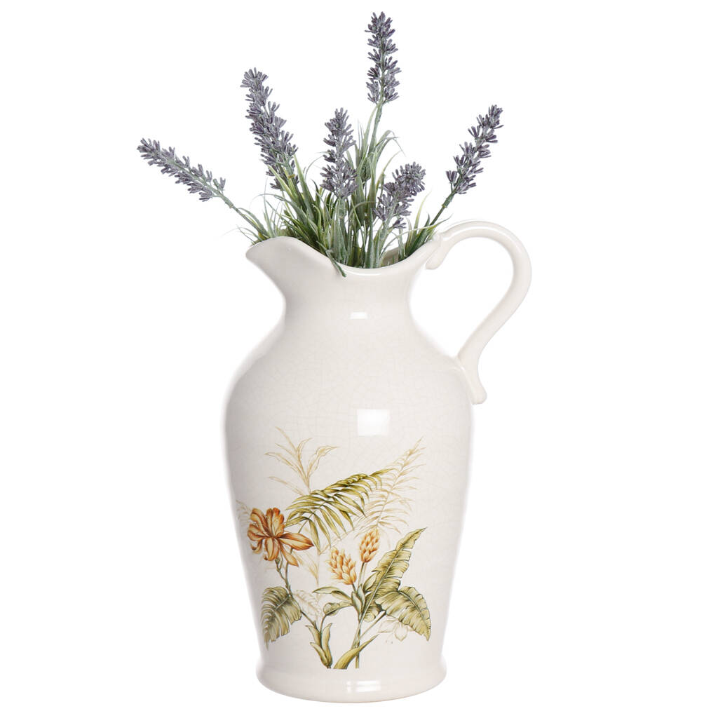 Traditional Ceramic Flower Jug Vase By Dibor
