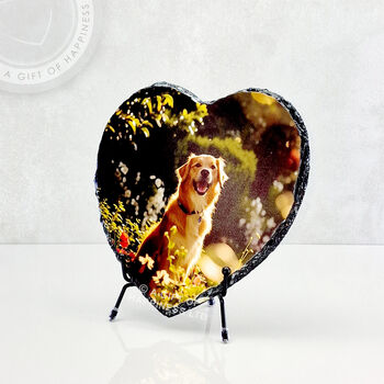 Large Heart Rock Photo Slate Personalised Photo Gift, 8 of 10