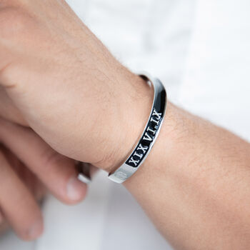 Mens Bracelet Personalised With A Date Initials Or Name, 10 of 12