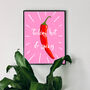 Feeling Hot And Spicy Chilli Art Print, thumbnail 4 of 4