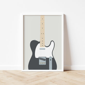 Telecaster Guitar Print | Guitarist Music Poster, 3 of 11