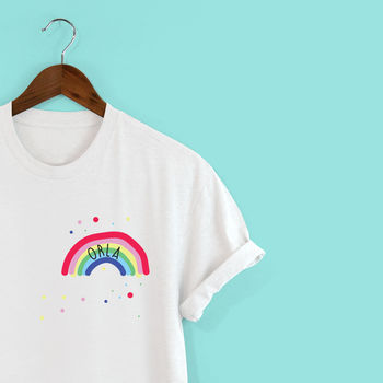 Personalised Rainbow Unisex T Shirt, 2 of 3