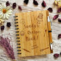 Personalised Bamboo Recipe Book Baker Eco Paper And Pen, thumbnail 1 of 7