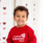 'Cutest Valentine' Personalised Embroidered Sweatshirt Jumper, thumbnail 1 of 7