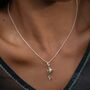 Sterling Silver Dolphin Charm Necklace, thumbnail 1 of 5