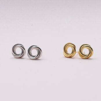 Entwined Circle Earring Studs, 4 of 4