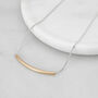 Gold Plated Curve Necklace, thumbnail 2 of 5