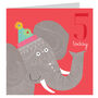Elephant 5th Birthday Card, thumbnail 2 of 4
