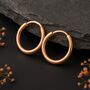 Rose Gold Plated Sterling Silver Mini Huggie Hoop Sleeper Earrings, thumbnail 3 of 7