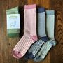 Ladies Alpaca Stripey Socks, thumbnail 3 of 11