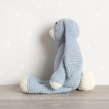Mabel Bunny Knitting Kit Baby Blue, 2 of 3