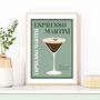 Espresso Martini Cocktail Poster, thumbnail 2 of 6