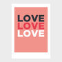 Love Love Love Print, thumbnail 3 of 3