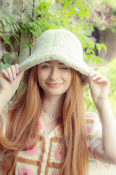 Green Fluffy Bucket Hat, 3 of 4