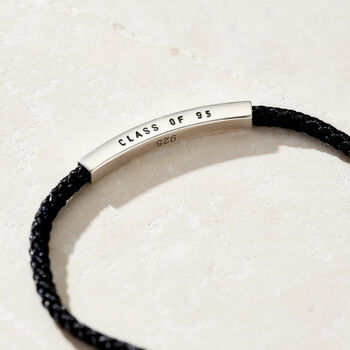 Men’s Cord Personalised ID Bracelet, 3 of 5