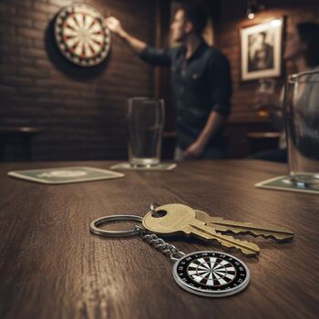 Personalised Dartboard Darts Key Chain/Keyring, 9 of 11