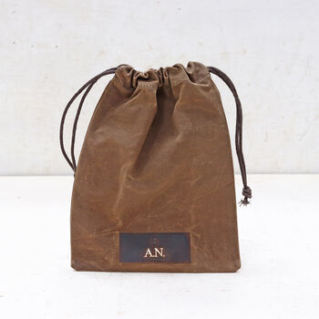 Large Waxed Canvas Foraging Pouch, 3 of 6