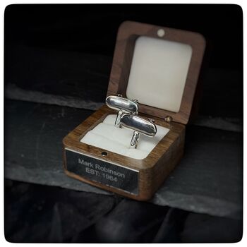 Personalised Silver Coloured Skateboard Cufflinks, 8 of 10