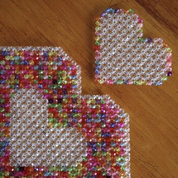 Love Heart Beaded Placemat And Coaster Set, 9 of 9