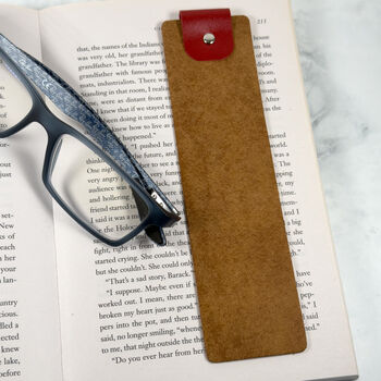 Personalised Wedding Anniversary Leather Bookmark, 7 of 7