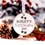 Puppy's Dogs 1st First Christmas Personalised Bauble, thumbnail 9 of 10