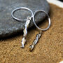 Hand Spiralled 9ct Gold And Sterling Silver Earrings, thumbnail 1 of 6